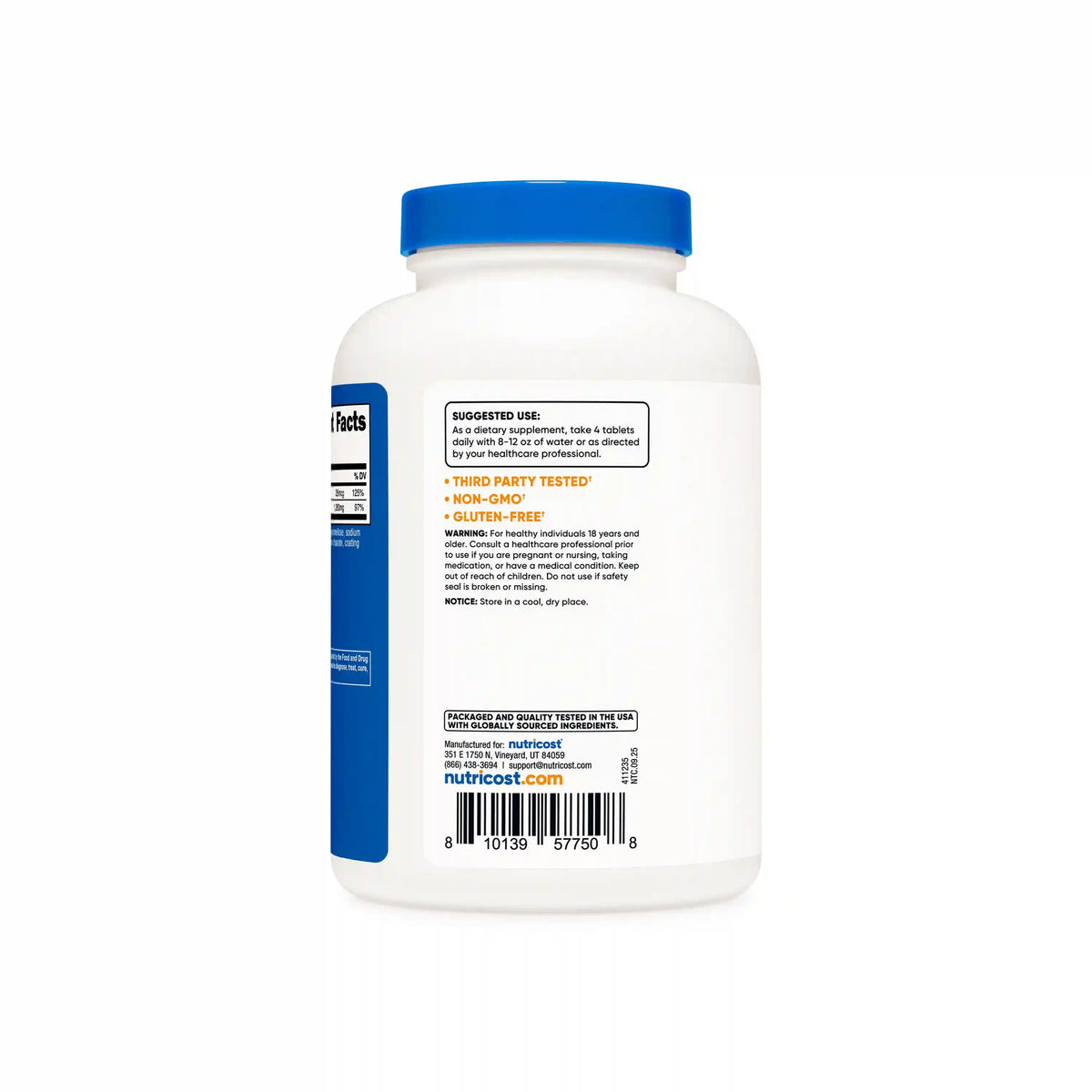 Nutricost Calcium Citrate with Vitamin D Tablets
