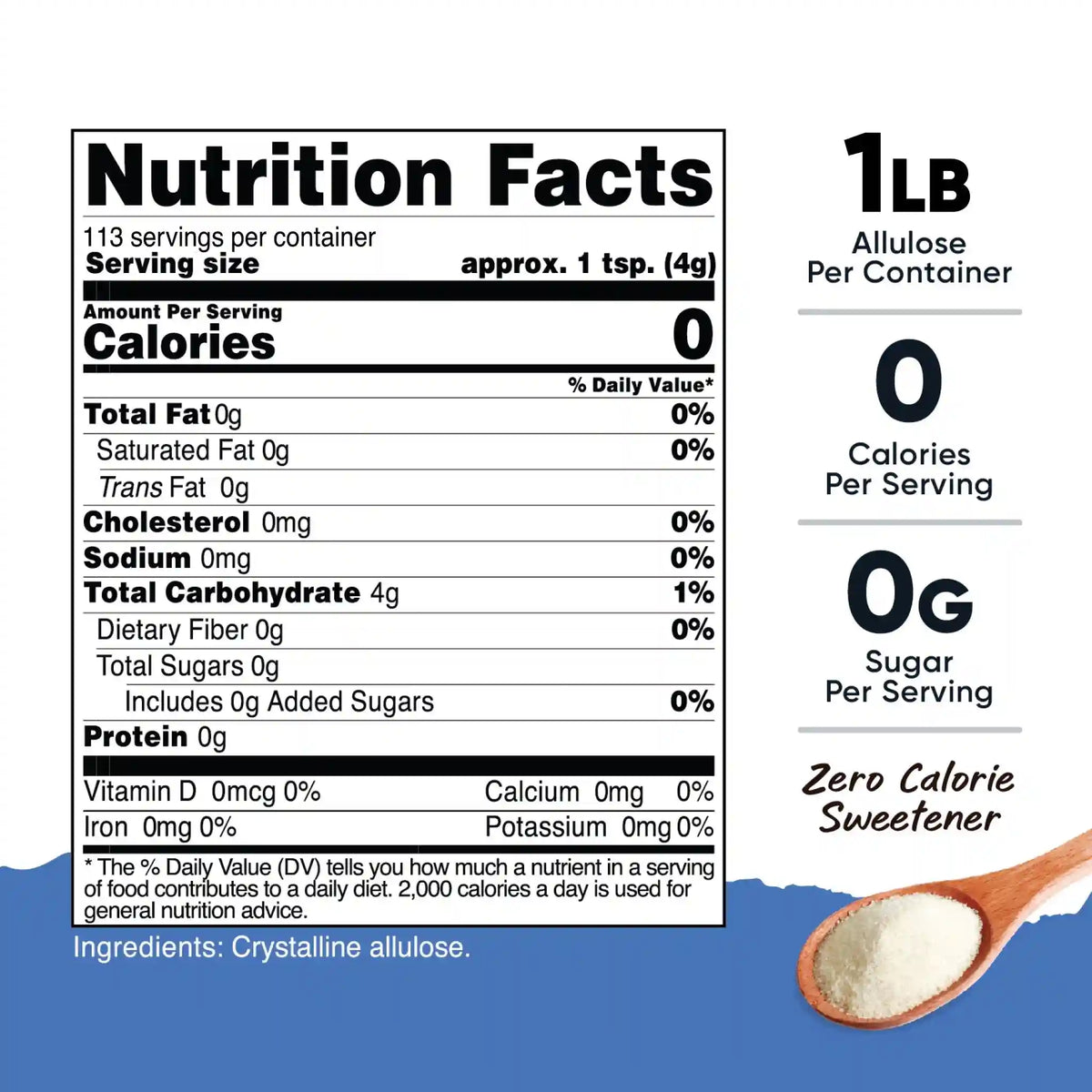 Nutricost Allulose Sweetener Powder