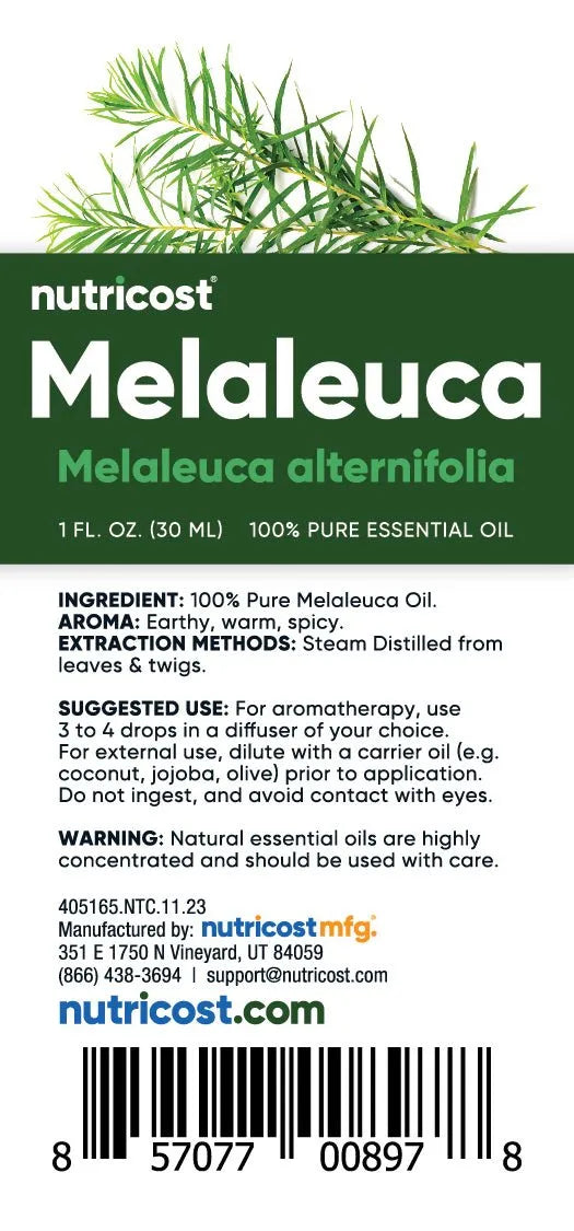 Nutricost Essential Oils (100% Pure Oregano, Peppermint, Melaleuca, or Lavender Oil)