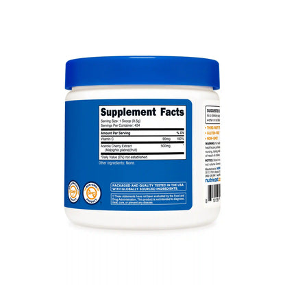 Nutricost Natural Vitamin C (Acerola Cherry) Powder