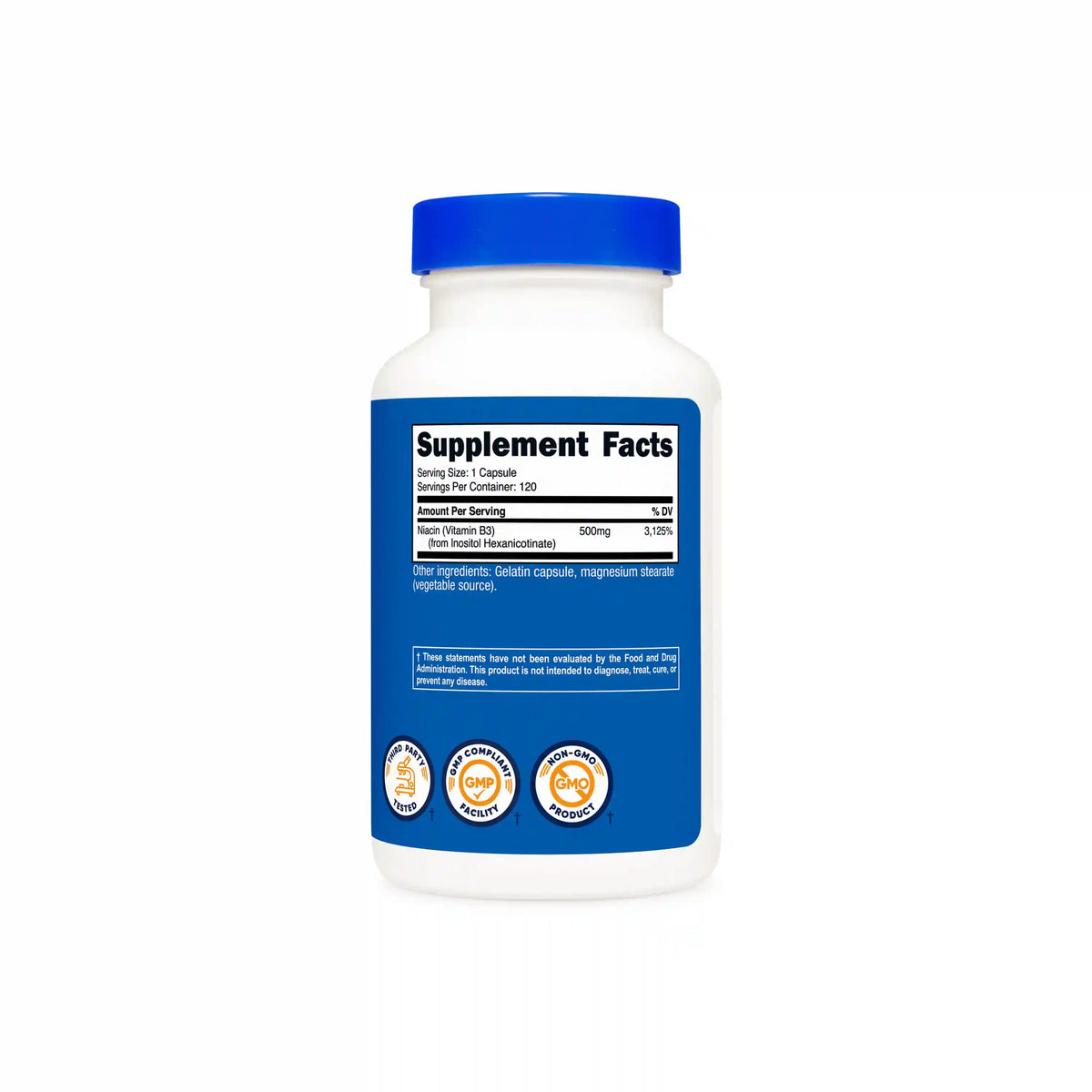 Nutricost Niacin (as Inositol Hexanicotinate) Capsules (Flush Free)