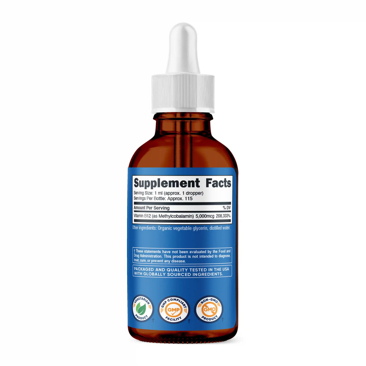 Nutricost Organic Vitamin B12 (Methylcobalamin) Liquid Drops