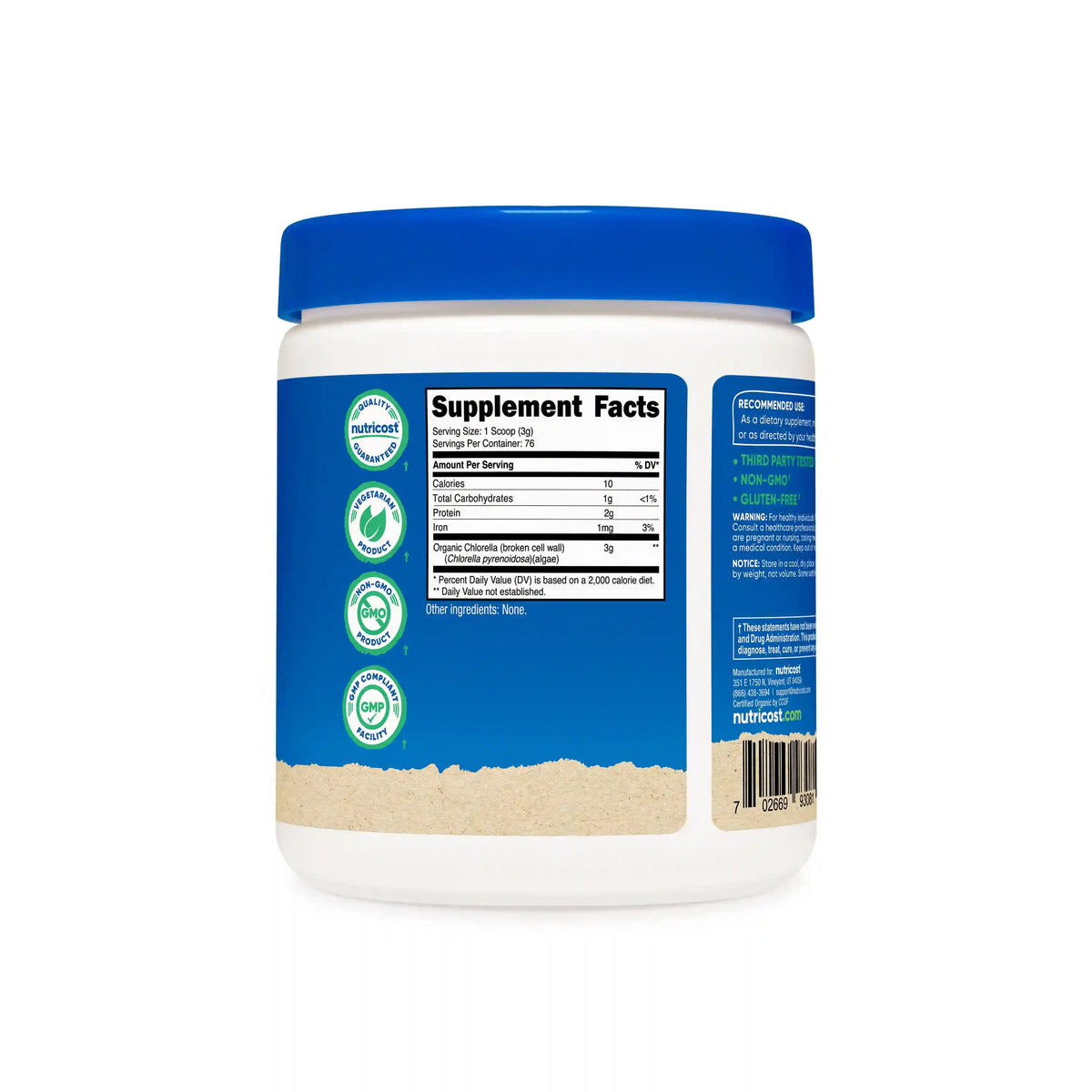 Nutricost Organic Chlorella Powder