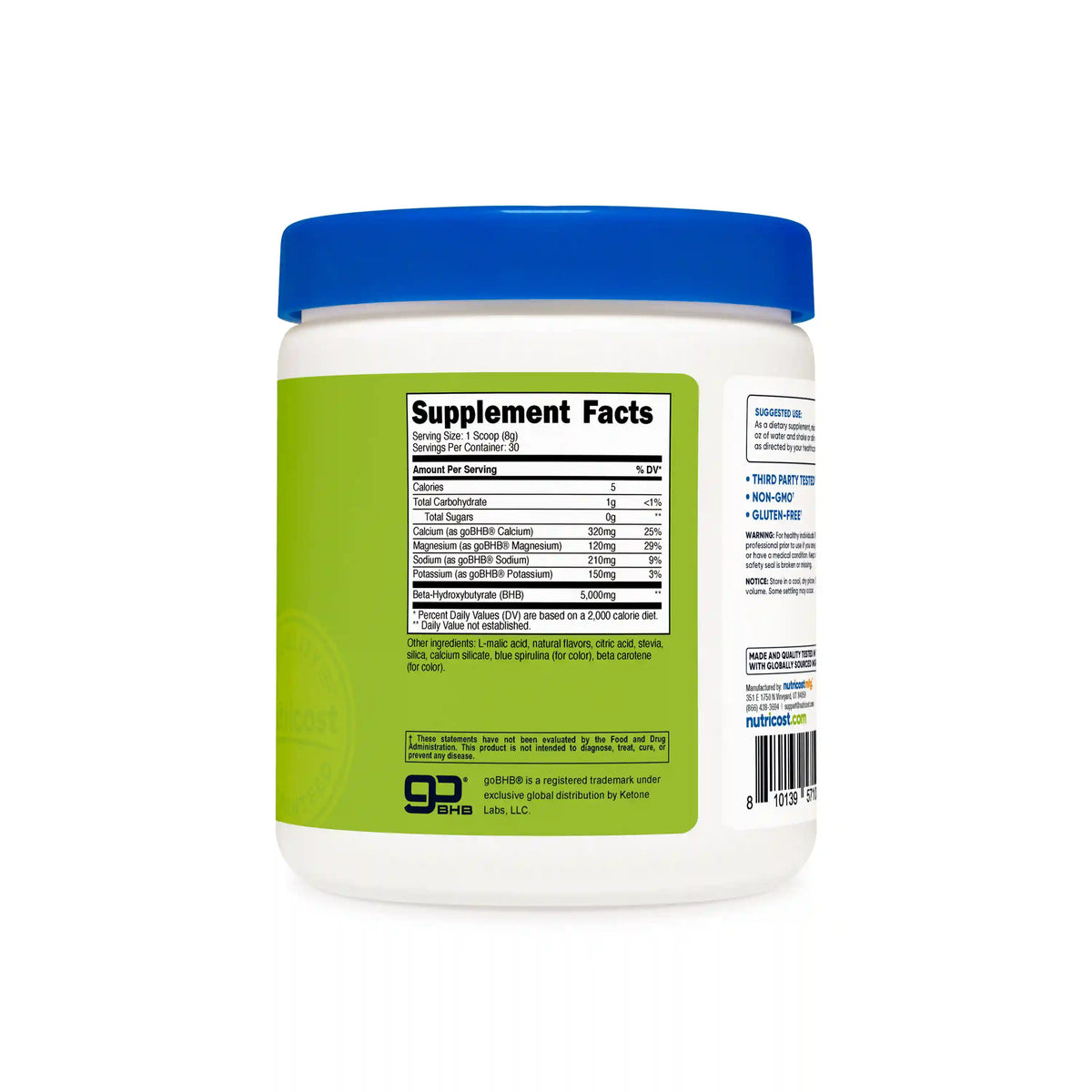 Nutricost Ketone BHB Salt 4-in-1 Powder