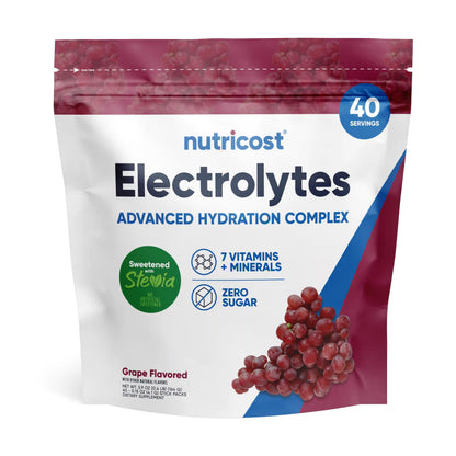 Nutricost Electrolytes Hydration Stick Packs (40 Pack)