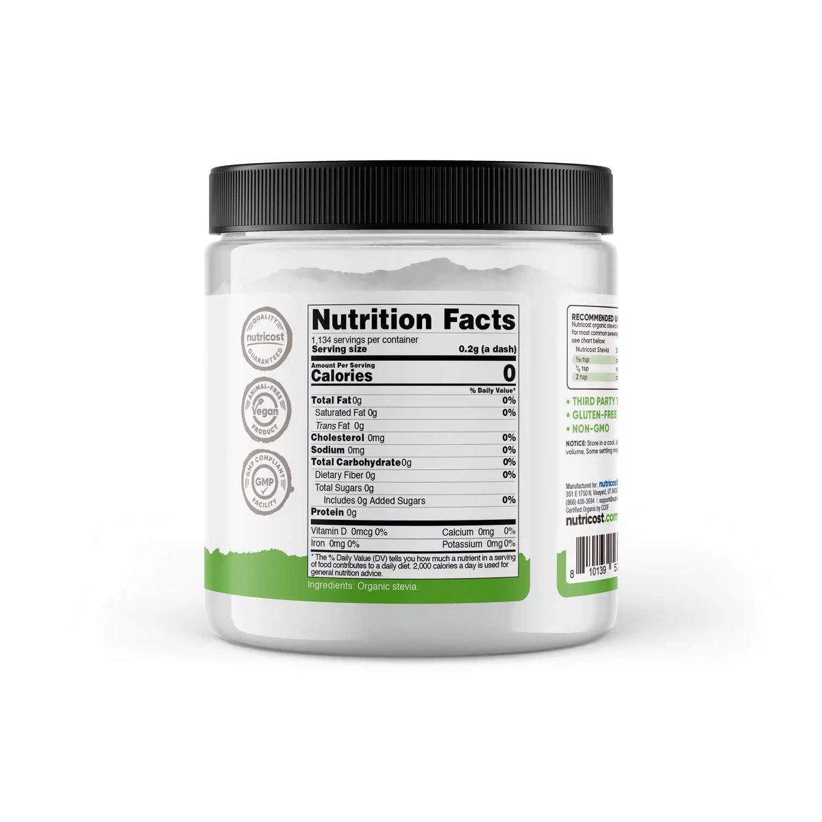 Nutricost Pantry Organic Stevia Powder