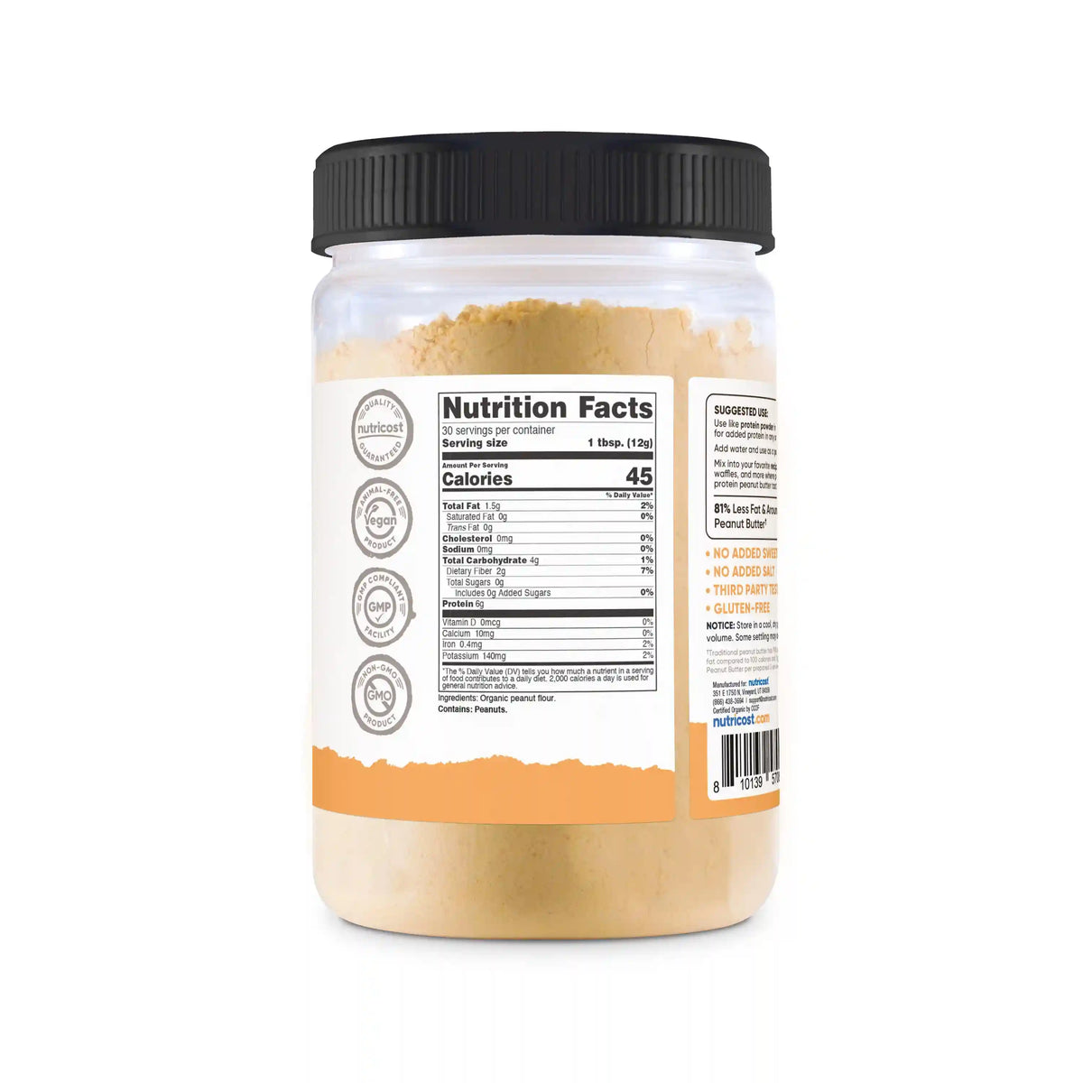 Nutricost Pantry Organic Peanut Butter Powder