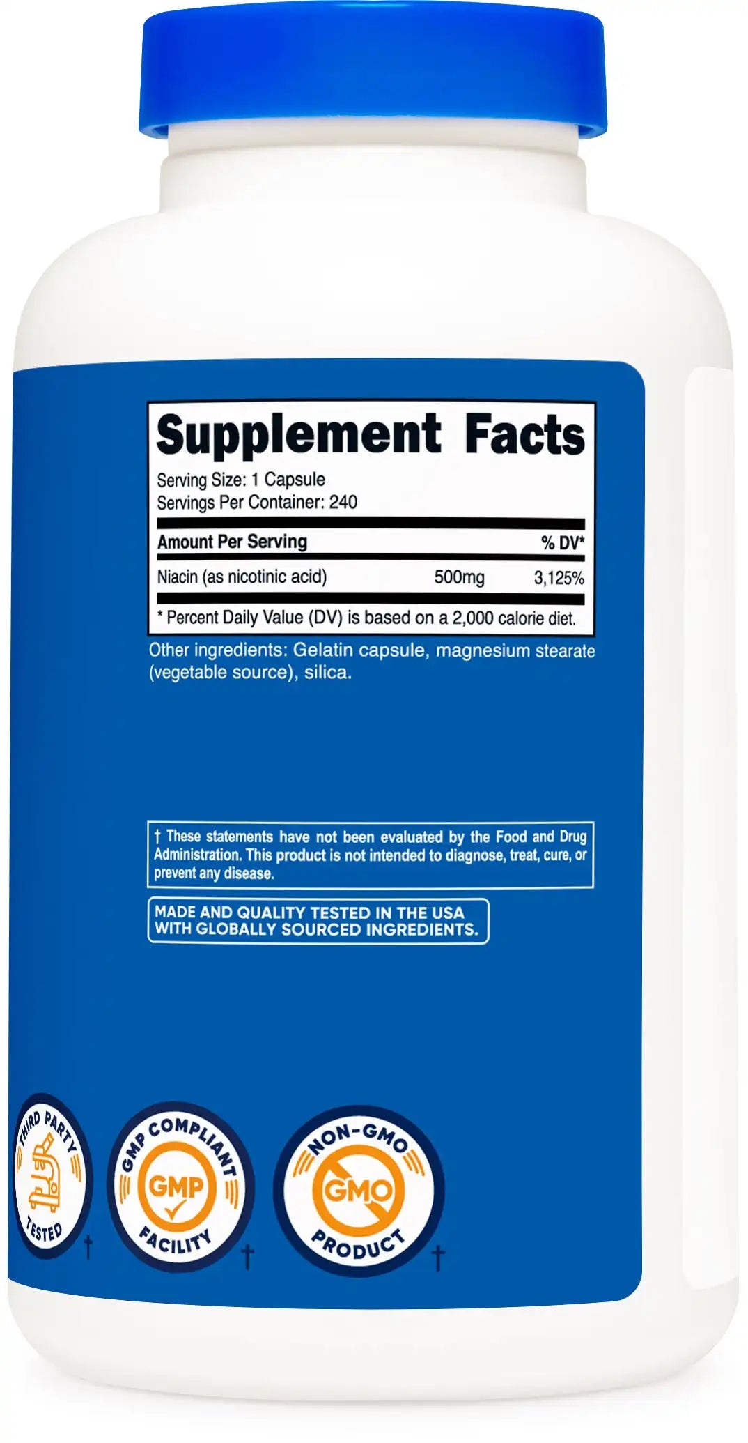 Nutricost Vitamin B3 Niacin Capsules