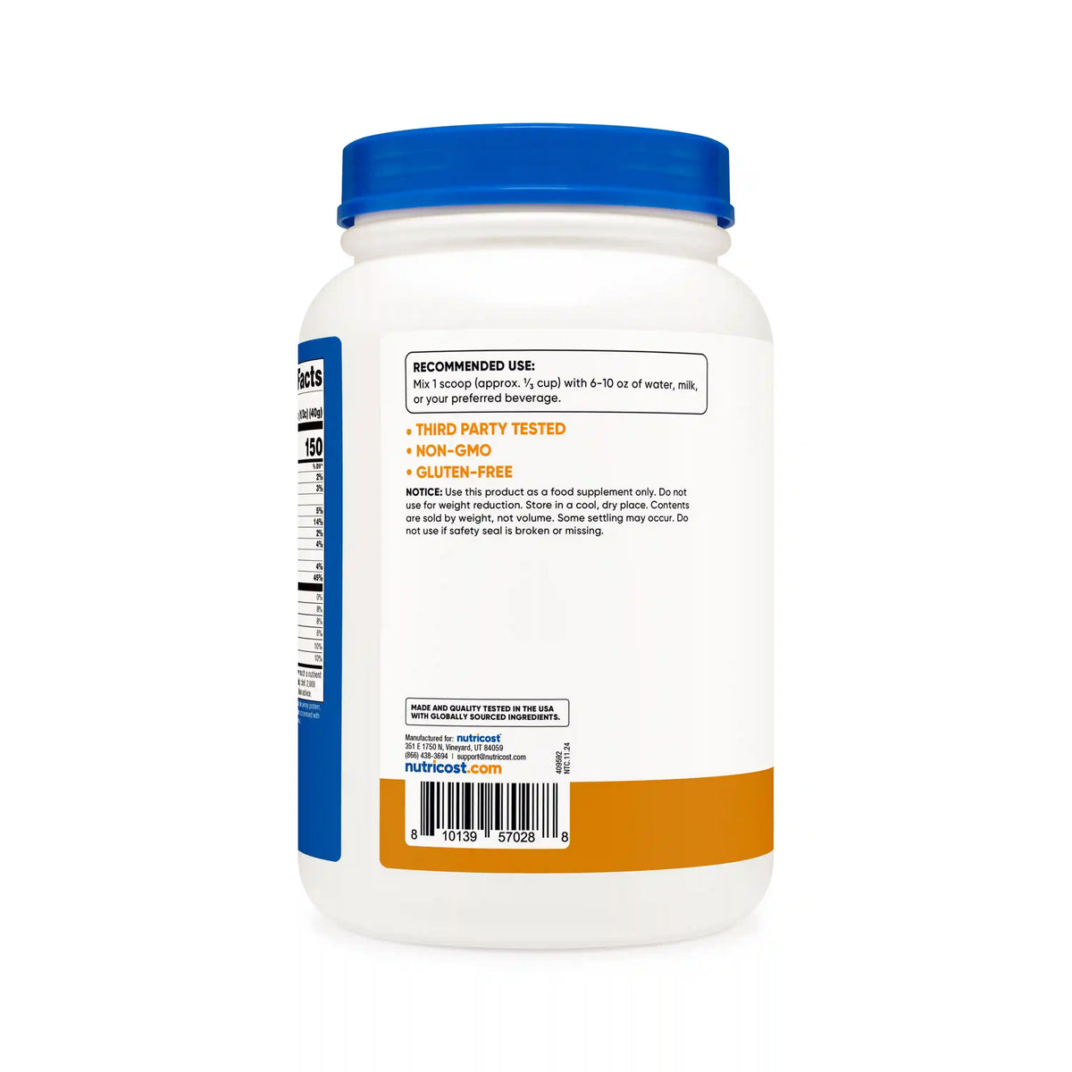 Nutricost Grass-Fed Whey Protein Concentrate Powder