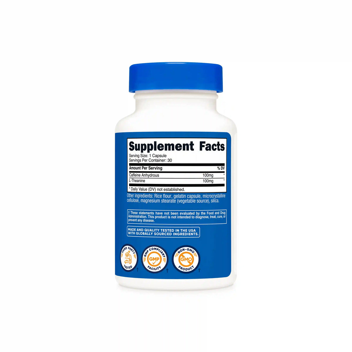 Nutricost Caffeine + L-Theanine Capsules