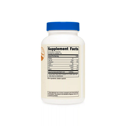 Nutricost Grass-Fed Desiccated Beef Liver Capsules