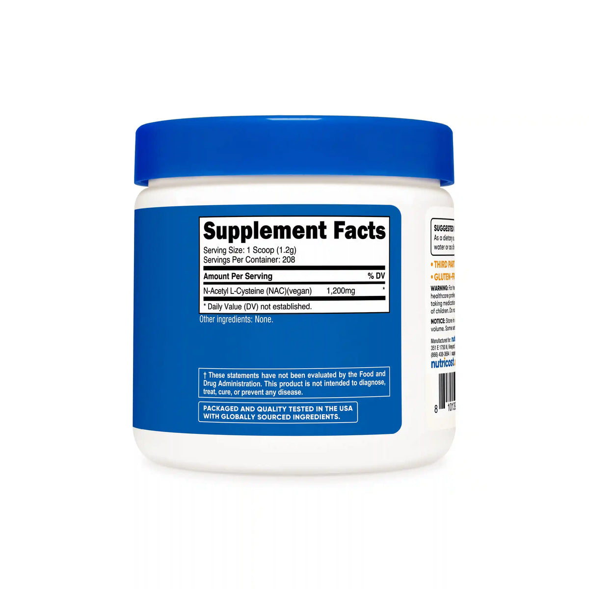 Nutricost N-Acetyl Cysteine (NAC) Vegetarian Powder