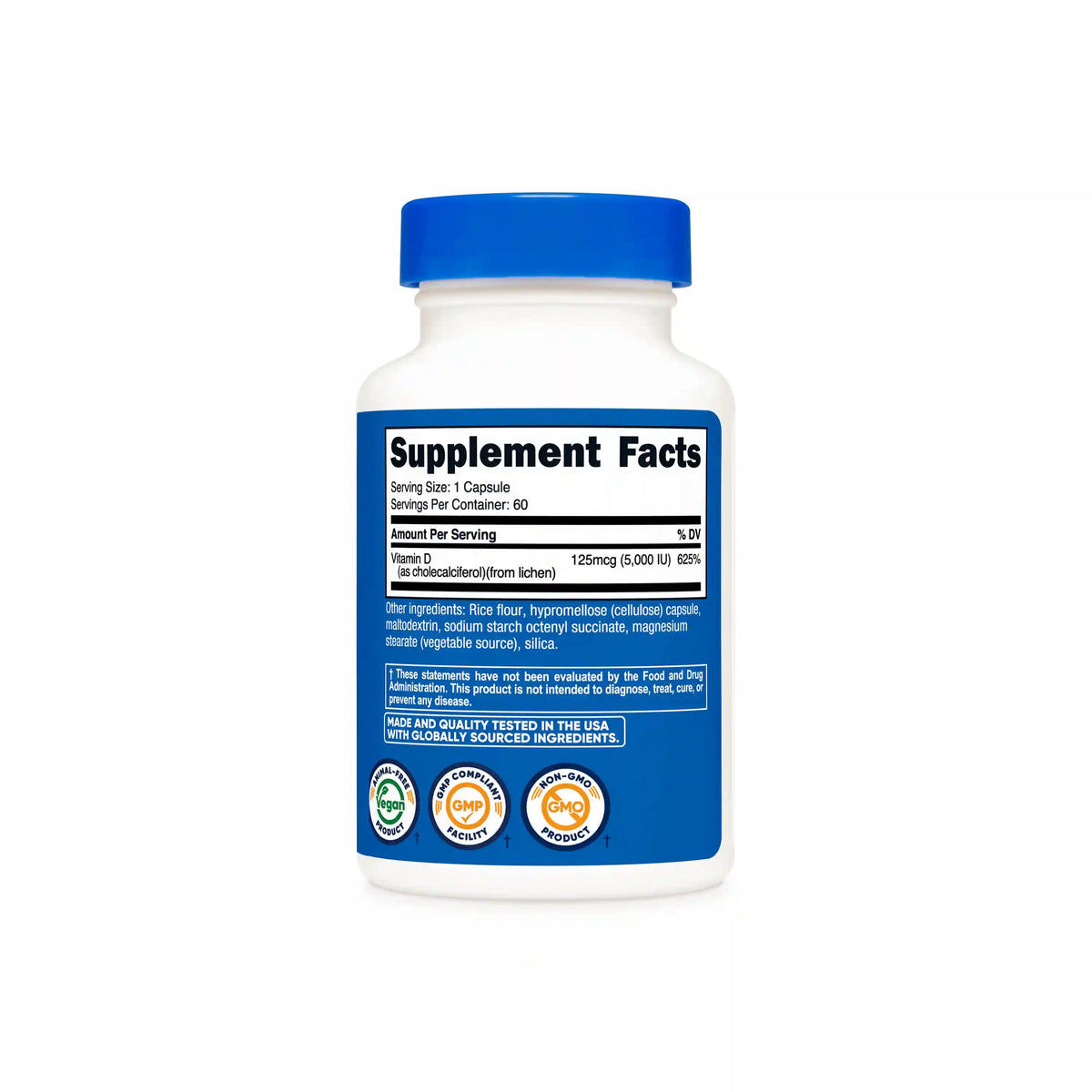 Nutricost Vegan Vitamin D3 Capsules