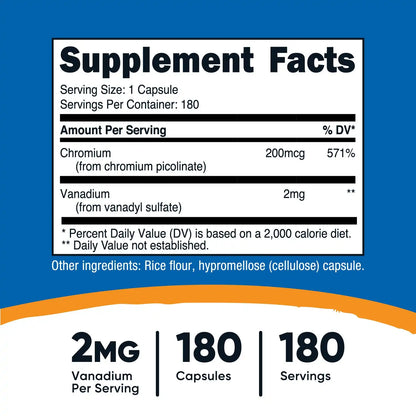 Nutricost Vanadium (With Chromium) Capsules