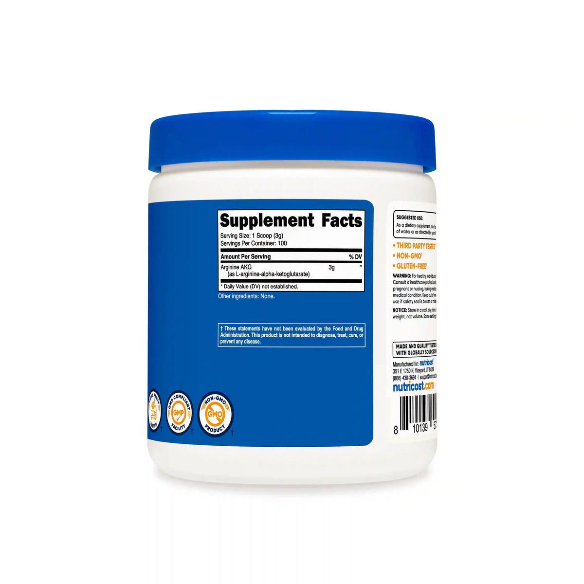 Nutricost Arginine AKG Powder