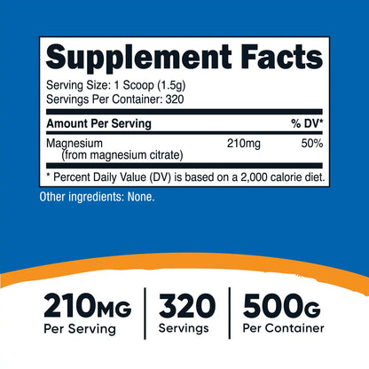 Nutricost Magnesium Citrate Powder