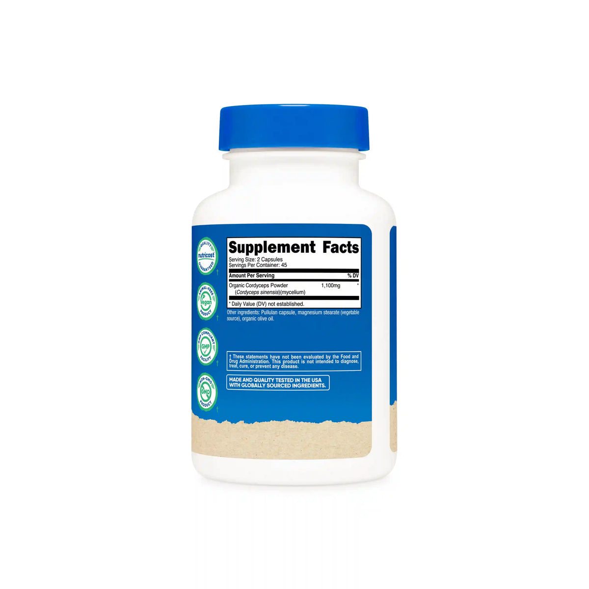 Nutricost Made With Organic Cordyceps Capsules