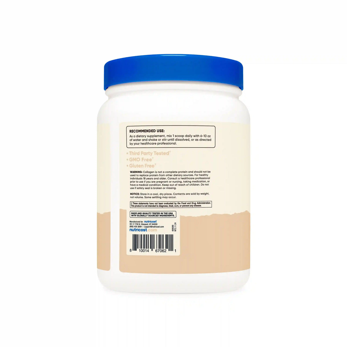Nutricost Grass-Fed Bovine Collagen Hydrolysate Powder