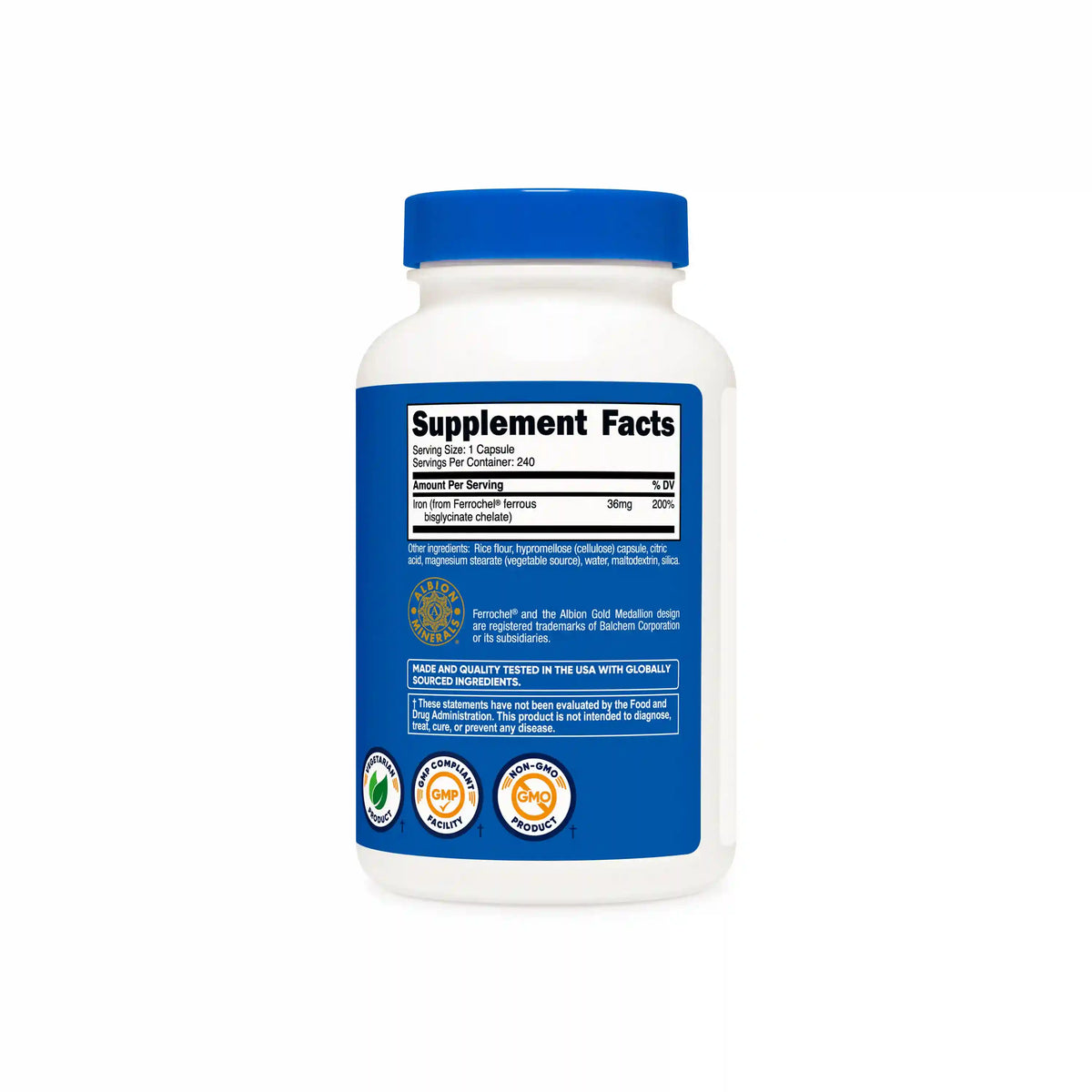 Nutricost Ferrochel Iron Capsules