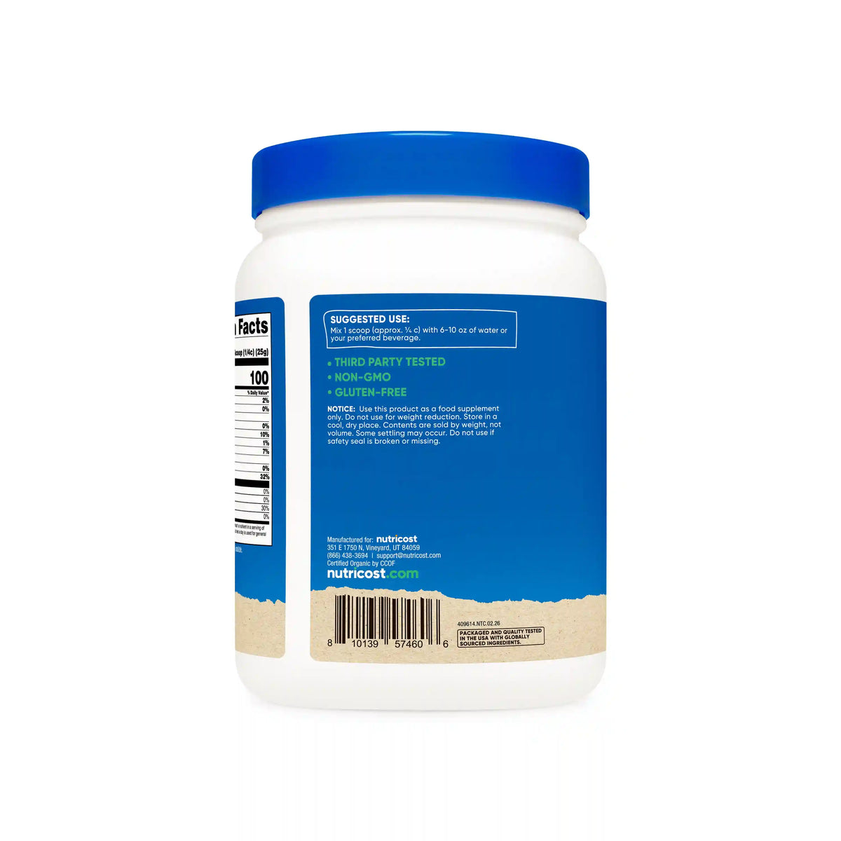 Nutricost Organic Pea Protein Powder