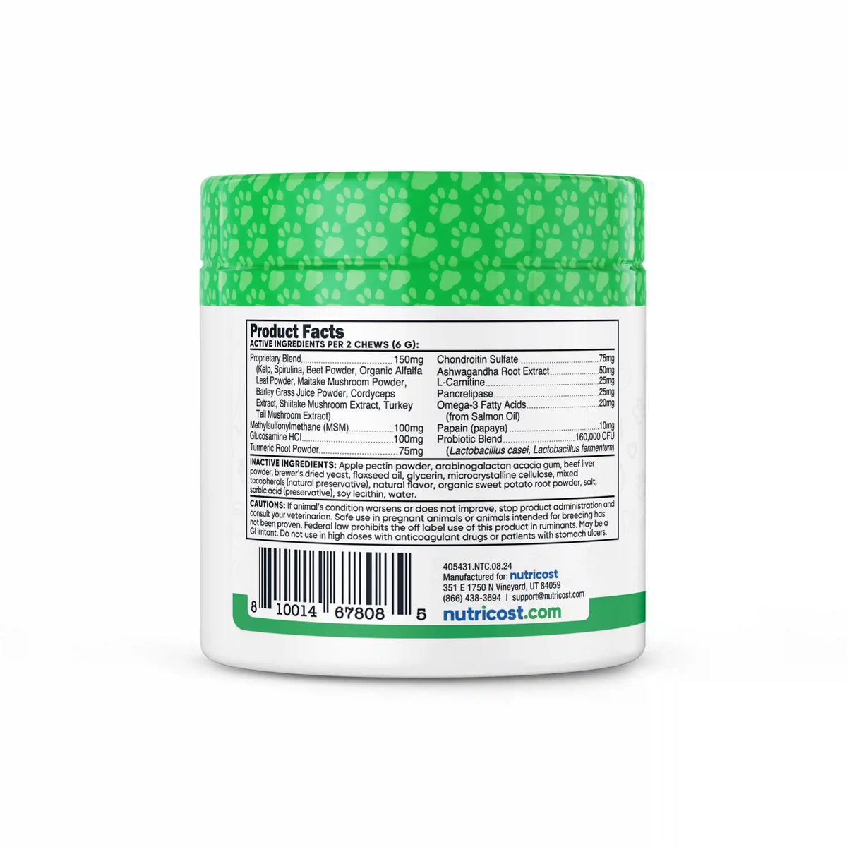 Nutricost Pets Multi-Functional Chews [60 Chews] [Beef]