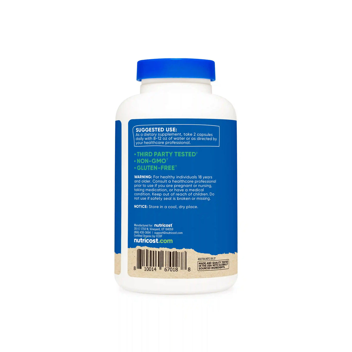 Nutricost Made With Organic Shiitake Mushroom Capsules